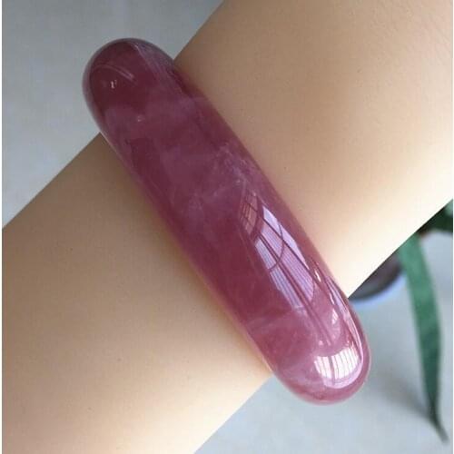 Natural Horse Powder bracelet Madagascar powder crystal bracelet old mineral material inner diameter 57mm one picture