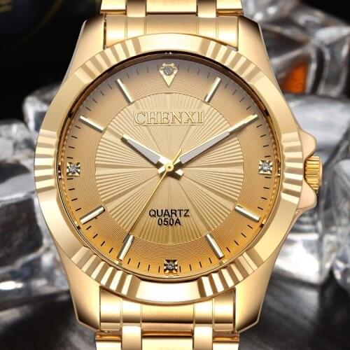 Man Watch 2020 Top Brand Chenxi Watch Luxury Men Waches Gold Watches Men Stainless Steel Analog Quartz Wristwatch Mens Watches