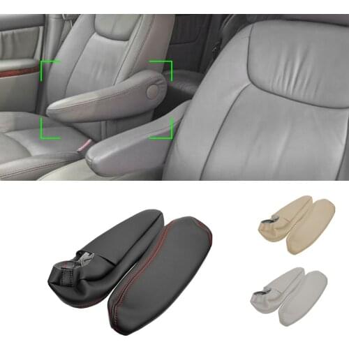 For Toyota Sienna 2005 2006 2007 2008 2009 2010 2pcs Microfiber Leather Driver & Passenger Side Seat Handle Armrest Cover Trim