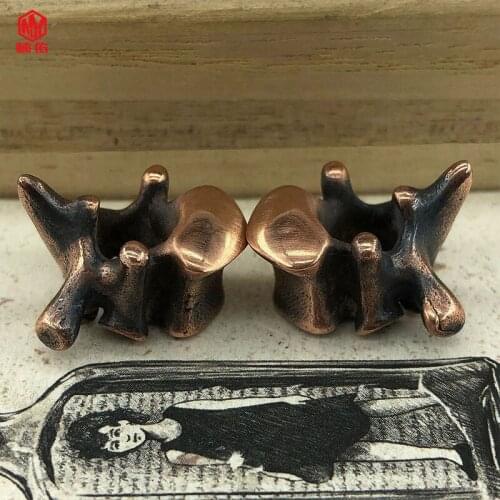 EDC Spine Personality 1PCS Brass Knife Bead Outdoor Backpack Ornament Survival Bracelet Paracord Bead