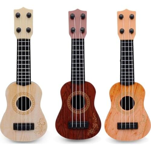 Mini Toy Guitar for Toddlers Musical Instruments Beginners Child Musical Instruments Educational Wooden Color