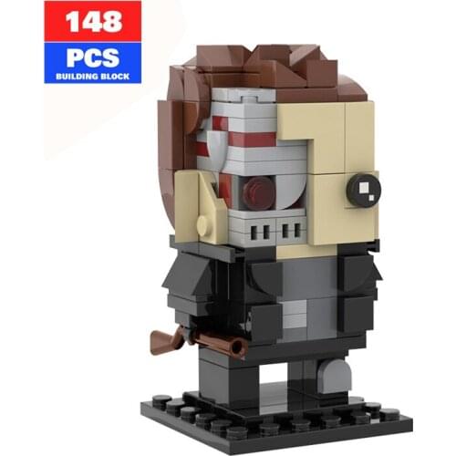 MOC Movie Role Brickheadz Terminator Arnold Compatible with Assembled Building Blocks Puzzle Toy Birthday Gift for Children