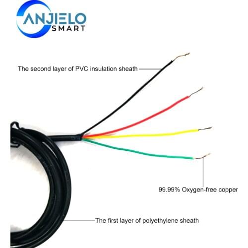 Anjielosmart 10M Video Extend Cable 4x0.2mm Tinned Copper Wire for Intercom