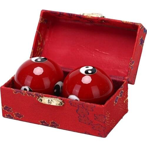 Chinese Health Daily hand finger Exercise Stress Relief Baoding Balls Relaxation Therapy Yin Yang Handballs Fitness Balls