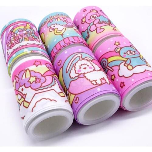 Free shipping characters printed grosgrain ribbon 36870