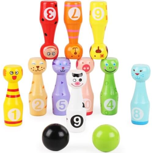 Colorful Cute Animal Bowling Toys PU Soft Indoor And Outdoor Parent-Child Interactive Sports Game Toy Children Bowling Toy Gift