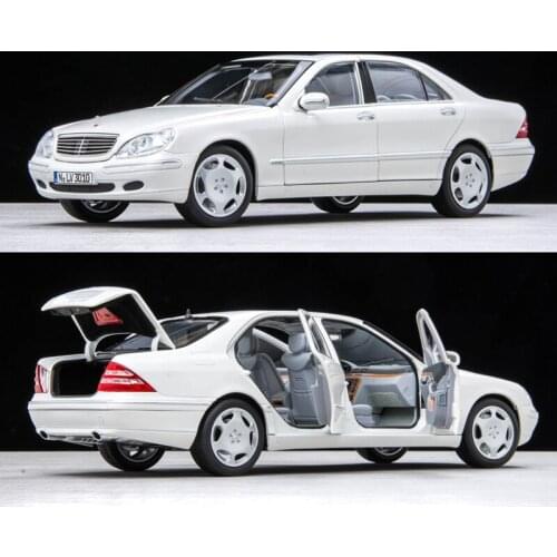 1:18 Scale S Class W220 S600 Simulation Car Model Metal Diecast Toy Alloy Vehicle for Collectible Gift Collection Souvenir Show