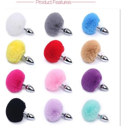 Cute Rabbit Tail Anal plug Fluffy Plush Sexy Bunny Girl Cosplay Erotic Sex Toys For Woman Men Couples Anal Butt Plug Tail
