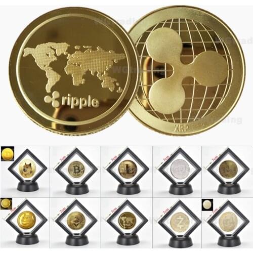 Ripple Dogecoin Zcash Monero Dash Bitcoin Coin XRP Collectible Gift Art Collection Physical Sliver Commemorative Replica Coins