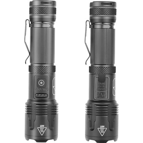 New xhp99 strong light flashlight charging 5 mode with pen clip attack head xhp70 strong light tactical flashlight