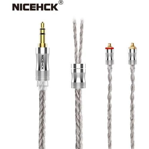 NiceHCK C24-3 Upgrade Wire 24 Core Silver Plated Copper Earphone Cable 3.5mm/2.5mm/4.4mm MMCX/NX7/QDC/0.78 2Pin for ST-10s YTAO