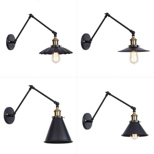 Original paragraph 】 American contracted double festival lamp bedside channel warehouse porch RH long arm wall lamp