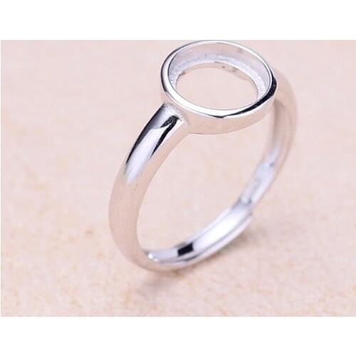 8*8mm 925 STERLING SILVER girl women Semi Mount Bases Blanks base blank Pad ring Setting wedding jewelry findings diy A2069