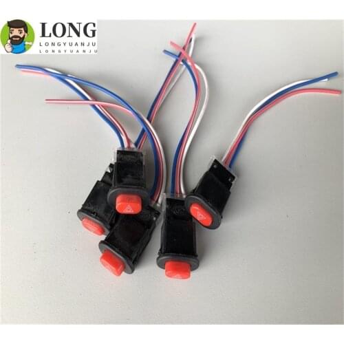 Warning Flasher Emergency Signal w/3 Wires Lock Motorcycle Hazard Light Switch Double