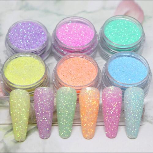 Sugar Powder Coat Effect Nail Glitter Kit For Manicure Design Candy Color Powder Chrome Pigment Dust Nails Accessories RK150080