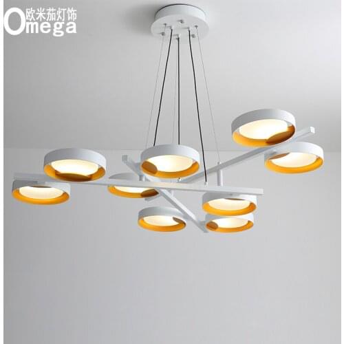 Nordic modern minimalist creative chandelier living room dining bar bar bedroom study chandelier engineering model room lamps