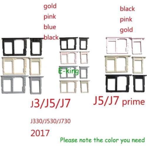 For Samsung Galaxy J3 J5 J7 J330 J530 J730 2017 Prime G570 G610 Sim Card Slot Tray Holder Sim Card Reader Socket