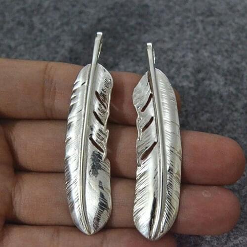 925 Sterling Silver Feather Pendant Exquisite high-end Trend Jewelry Pendant