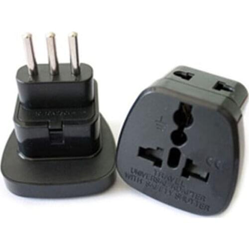 10pcs/lot 1 input 2 output Italy conversion plug socket US/AU//UK/EU to Italy Household 1 to 2 Plugs converter with safety gate