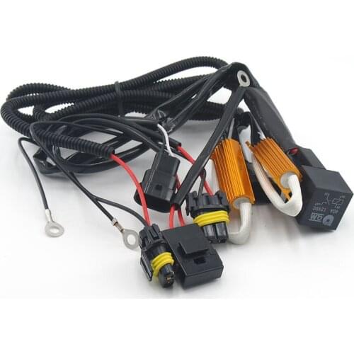 20 pcs 9005 9006 HID relay harness plug connector hid conversion kit wiring harness with resistor 9005 9006 conversion kit