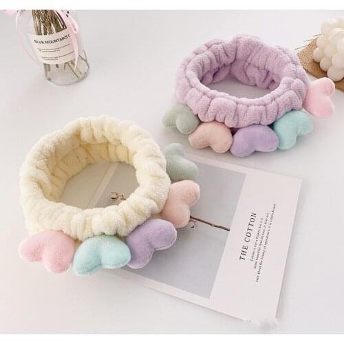 Coral Fleece Headband for Washing Plush Cross Face Makeup Elastic Soft Turban Hair Accessory Bath Mask Cosmetic Hairband