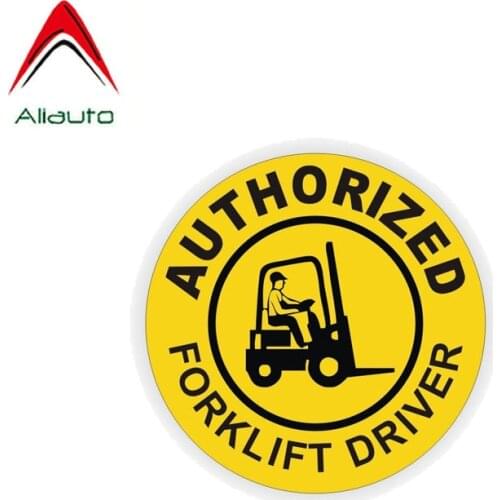 Aliauto Warning Car Sticker Creative Authorized Forklift Driver Decal Accessories PVC for Peugeot Golf 6 Harman Kardon,15cm*15cm