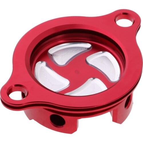 Billet Motorcycle Oil Filter Cover Caps Aluminum For Honda CRF250R 2010-2017