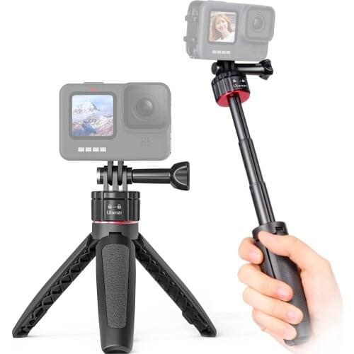 Ulanzi Aluminum Action Camera Tripod Mini Selfie Stick Adapter Camera Adapter Dual Interface Photo Studio Photography Accessorie