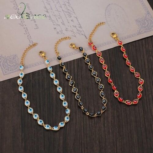 Nextvance Featured Stainless Steel Bracelet Colourful Eyeball Bracelets On Hand For Women Boyfriend Anime Wedding Jewelry Gift