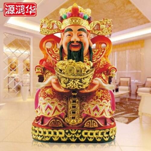 Buddha crafts resin ornaments painted red fortune Fortuna ornaments home furnishings living room office