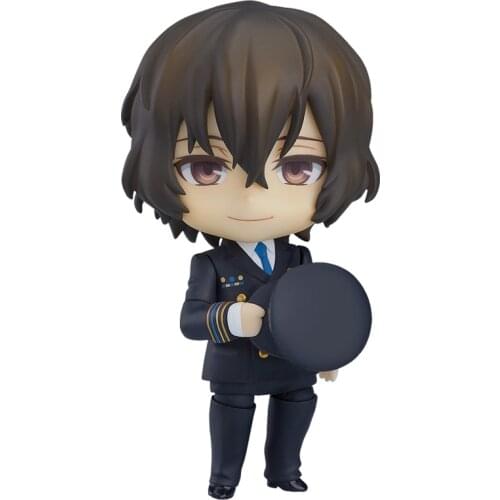Bungo Stray Dogs Anime Dazai Osamu Action Figures Model Hand-Made Q Version Pvc Model Collection Toys for Children In Stock