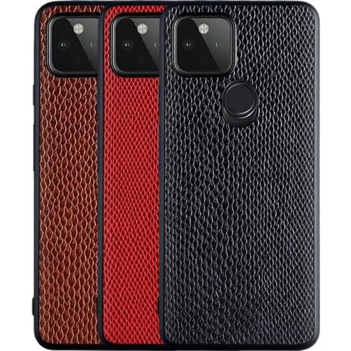 Simplicity Loopa Leather Case for Google Pixel 6 5 4 4A 5G Serpentine Texture Soft TPU Edge Phone Cover Case for Google 4XL