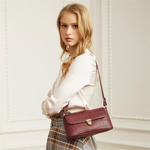 New Style Stone Grain Designer Women Shoulder Bags High Quality Leather Ladies Messenger Bag Fashion Lock Design Womens Wallet