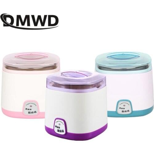 DMWD 1L Electric Yogurt Maker Natto fermentation Machine DIY Stainless Steel Liner Container Full-automatic Kitchen Appliance