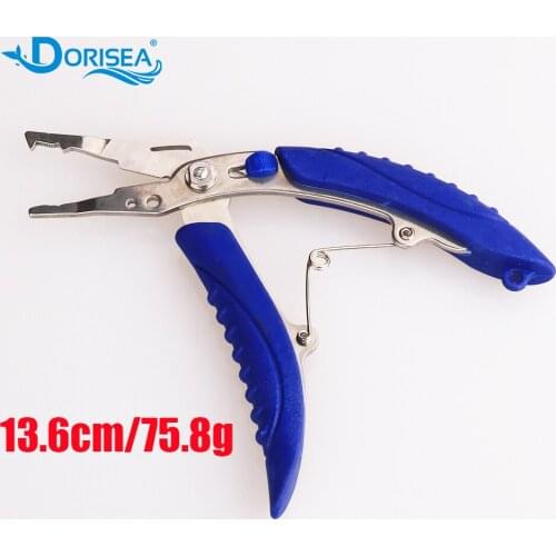 DORISEA 13.6cm/75.8g Fishing Pliers Line Cutter Hook Remover Remover Line Cutter Tools Fish Use Tongs Scissors Fishing Pliers