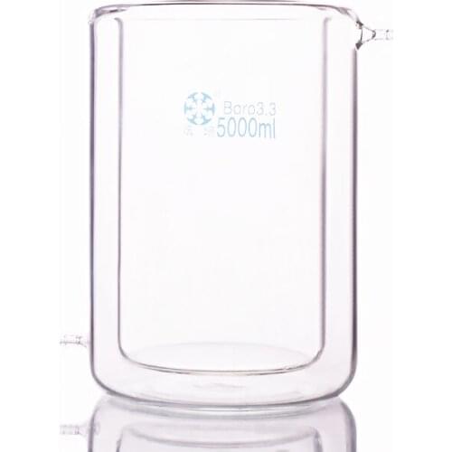Double-deck beaker,Capacity 5000ml,Double-layer cold trap,Photocatalytic reaction bottle