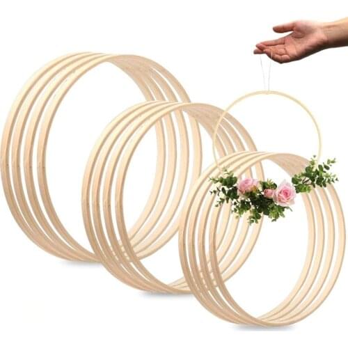 Dream Catcher Rings,Floral Hoop Rings Wreath,Macrame Rings,Craft Hoop Rings for DIY Dream Catcher,Wedding Wreath Decor