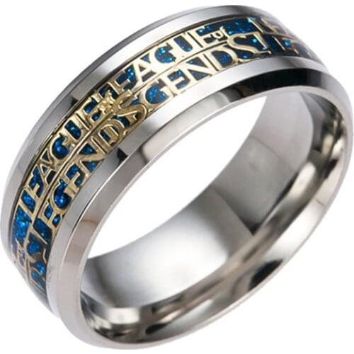 MOREDEAR Fashion Hot game League of Legends ring Titanium Steel ring new arrival men ring Commemorative gift Personality ring