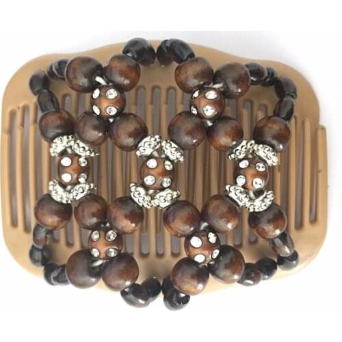 Brown beads with the sparkles 20 pcs/lot royal pattern work lady hair accessory special gift