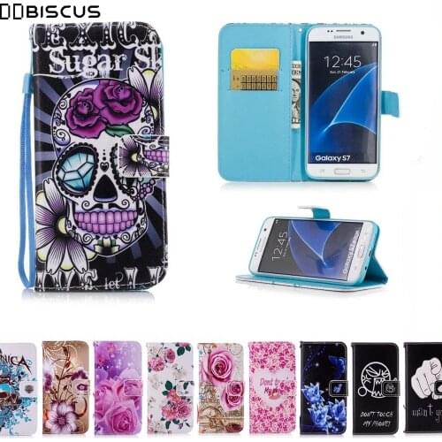 Leather Flip Wallet Soft TPU Silicone Case For Samsung Galaxy S7 S 7 Cover SM G930 G930F G930H DS G930F/DS G930H/DS Phone Cases