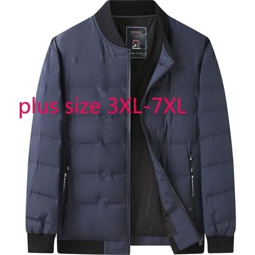 New Arrival Fashion Suepr Large Winter Men Baseball Collar Short High Quality Casual Thick Down Jacket Plus Size 3XL4XL5XL6XL7XL
