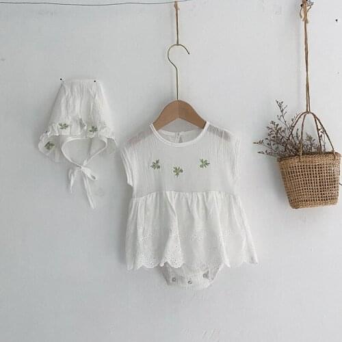 Summer Baby Girl Clothes Newborn Boys Girls Romper Jumpsuit hats Sleeveless Playsuit For Newborn Kids