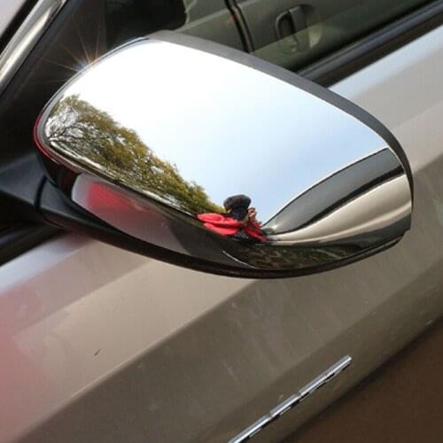 Foal Burning Car ABS Chrome Rearview Mirror Protection Cover Rear View Mirror Sticker for Jeep Compass 2017 2018 Accessories