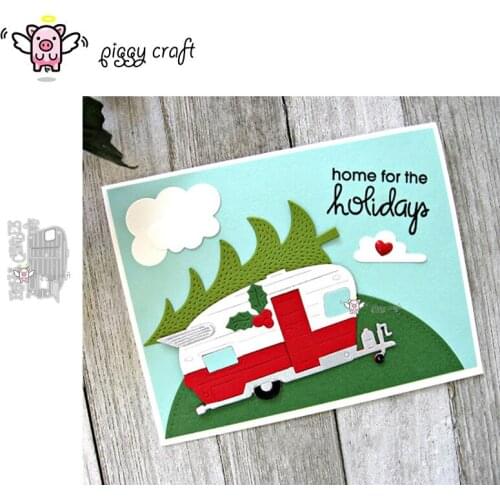 Piggy Craft metal cutting dies cut die mold Camper decoration Scrapbook paper craft knife mould blade punch stencils dies