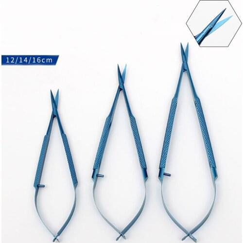 Microkeratology Scissors Ophthalmology Medical Titanium Allo Surger Double Eyelid Surgical Stitch Removal Tool Straight and Bent