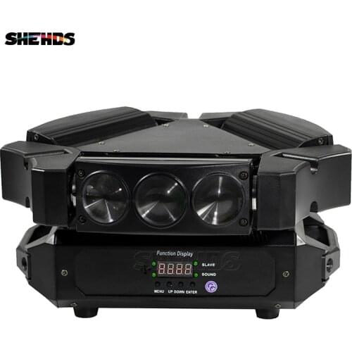 2pcs/lot Disco Light 9x10w 4in1 3-Heads Mini LED Spider Moving Head Stage Lighting Great Effect DMX512 DJ Equipment Bar Lights