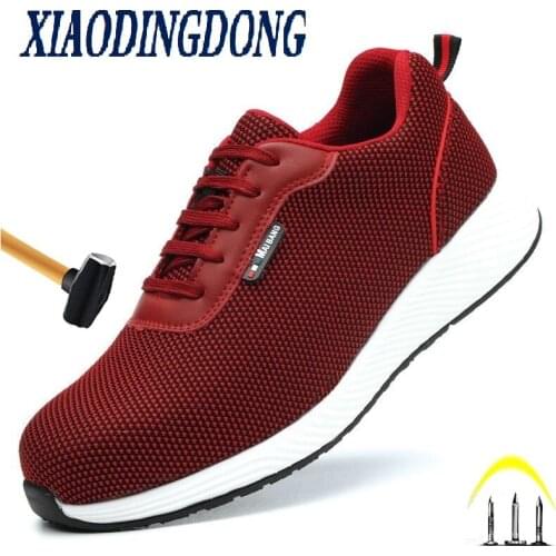 Men Work Safety Shoes Anti-puncture Working Sneakers Male Indestructible Work Shoes Men Boots Lightweight Men Shoes Safety Boots