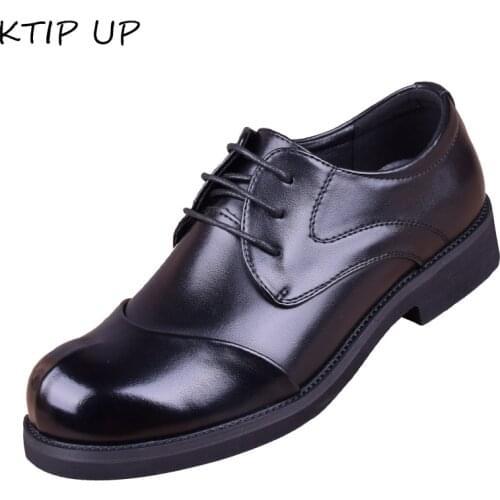 Fashion Business Dress Men Shoes Casual Office Shoes Men Genuine Leather Suits Shoes Lace Up Round Head Dress Shoes Men Oxfords