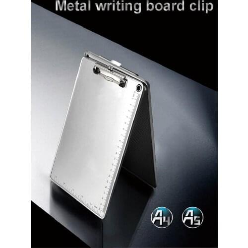 Clipboard Anti-skid Writing Board Clip Aluminum Alloy Writing Pad File Folder Document Holder Student School Office Stationery