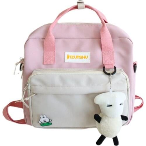 2021 new Korean one-shoulder cross-slung backpack nylon cloth zipper travel bag fashionable versatile student day canvas bag